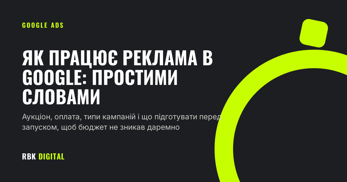 Обкладинка статті про те, що таке Google Ads і як працює реклама в Google
